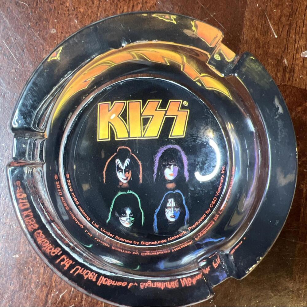 Kiss Glass Ashtray Solo Album Faces 2010 Kiss Catalog LTD C&D Visionary Inc